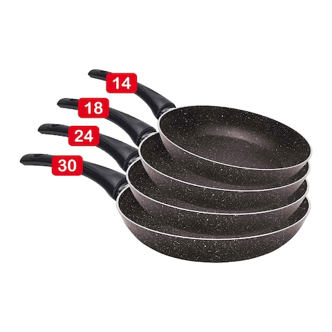 Nouval Granite Fry Pan Set - 4 Pieces