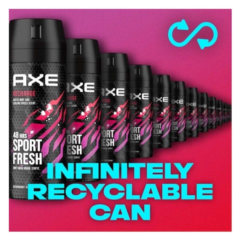 Axe Recharge Sport Fresh Deodorant Body Spray Clear 150ml