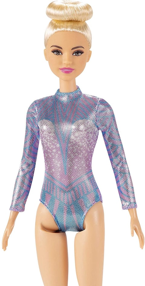 Barbie Rhythmic Gymnast Blonde Doll (12-In/30.40-Cm), Leotard &amp; Accessories Gtn65