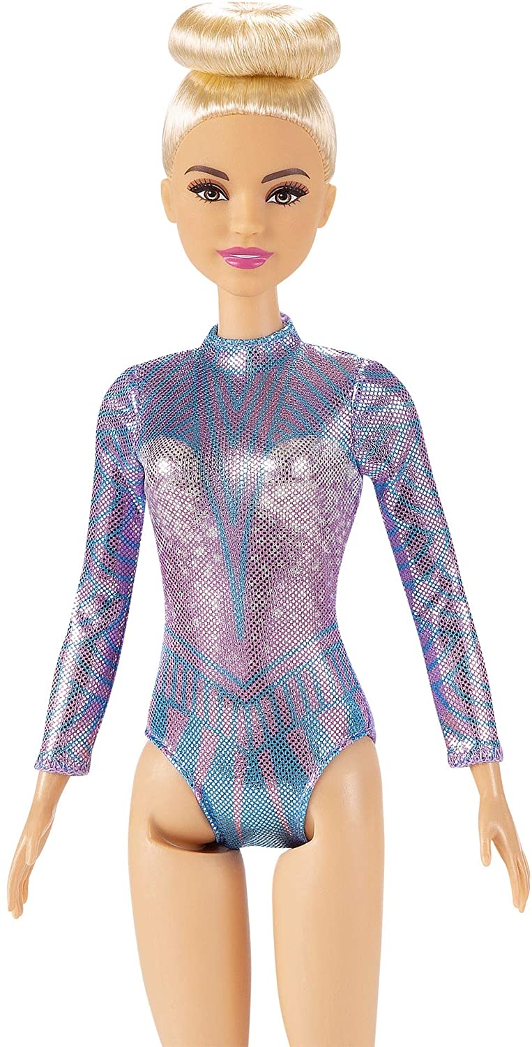 Barbie Rhythmic Gymnast Blonde Doll (12-In/30.40-Cm), Leotard &amp; Accessories Gtn65