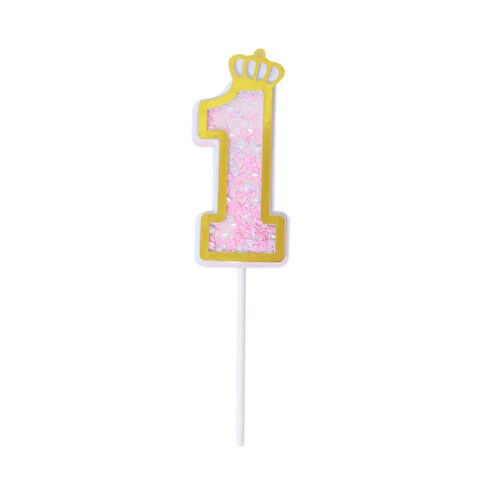Number 1 Glitter Crown Cake Topper PT-1023