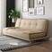 Vital Small Family Living Room Folding Apartment Study Office Lunch Break Velvet Sofa Multi-Function Sofa Bed (Beige)