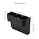 Car Seat Side Pocket / Gap Slit Pocket Storage Organizer Black