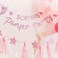 Ginger Ray Glitter Customizable Pamper Party Bunting with Letters- 2.5 Meter Length- Pink