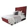 In House Burgas Velvet Bed Frame - Queen - 200x140 cm - Burgundy