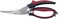 Gerior Spring Loaded Poultry Shears - Heavy Duty Kitchen Scissors for Cutting Chicken, Poultry, Game, Bone, Meat - Chopping Food, Herb - Stainless Steel - Black and Red