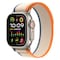 Apple Ultra 2 LTE 49mm Titanium Orange And Beige Trail Loop Medium/Large