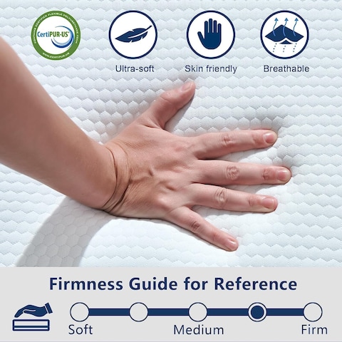 Vital Folding Mattress, Tri Folding Foam Mattress With Storage Cover, Size - W 90 X L 180 X L 14 Cm