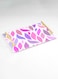 Lowha Decorative Acrylic Serving Tray With Gold Metal Handles And Painted Leaf Design 20x30 cm
