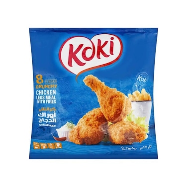 Koki Crunchy Chicken Legs Meal With Fries - 8 Count