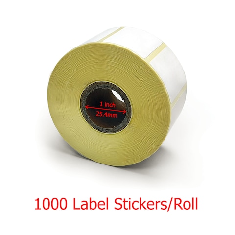 OSCAR Sticker Label 38x25 mm for Barcode Label Printer   Direct Thermal &amp; Thermal Transfer   1000 Labels per Roll   Detail Size 38.1 x 25.4 mm   1 Inch Core (20 Rolls)