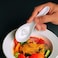 Royalford 14 Cm Melamineware Soup Spoon- Rf11822 Stylish Grey Design, Light-Weight And 100% Food-Grade Suitable For Dining Table, Home And Restaurant For Soup, Stew And Chip-Resistant White And Grey