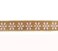 Jute Burlap Ribbon Beige with Pink Flower Print 5M Roll