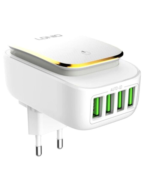 Ldnio - LDNIO A4405 LED Touch Lamp Adapter With Micro Cable 3 USB Port &ndash; White White