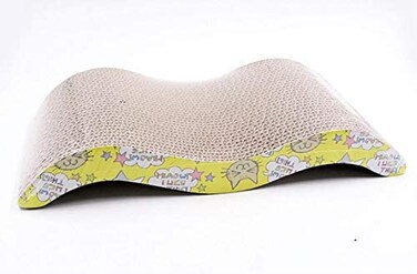 Mumoo Bear Cat Scratcher Cardboard for Little Cats And Dogs, Corrugated Scratching Pad with Wave