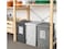 Waste sorting bag, white/dark grey/light grey22x35x45 cm/35 l,3pack