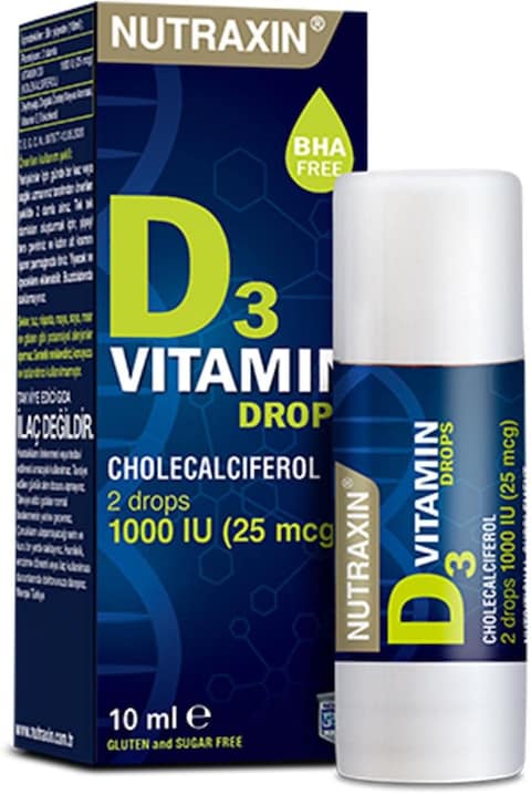 Nutraxin Vitamin D3 1000IU (25mcg) Drops, 10ml