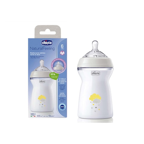 Chicco Natural Feeling Bottle -  330 ml - 6 Months+