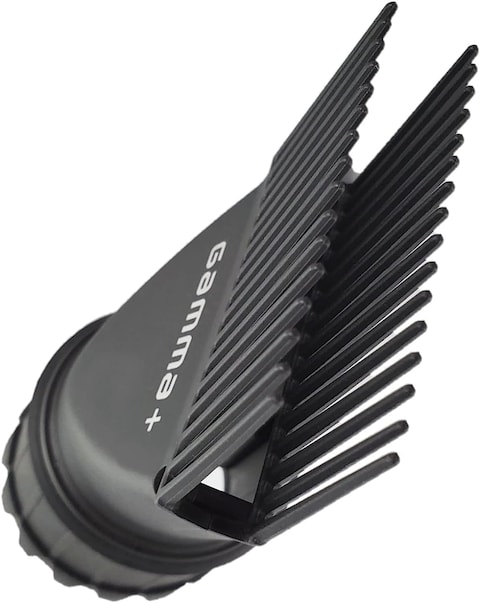 Gamma+ Professional Hair Dryer Nozzle Comb Attachment 32 Teeth, Fits Most Dryers 1.5&quot; Diameter, Black