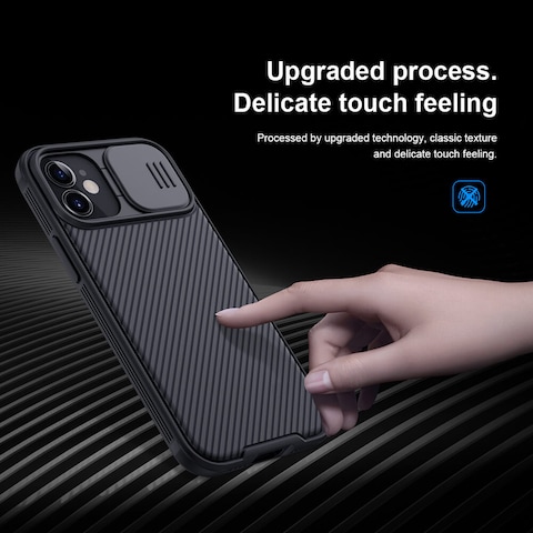 Nillkin Case for iPhone 12 Mini Cover Hard CamShield with Camera Slide Protective Cover [ Perfect Design Compatible with Apple iPhone 12 Mini (5.4 Inch) ] - Black