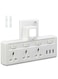 Sky-Touch Multi-Plug Extension Socket With 3 USB Extender, Wall With 3 Outlets, And An Electrical Power Extender Outlet Adaptor, For Home, Office, And Kitchen, White