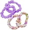 Aiwanto 4Pcs Hair Bands Purple Hair Rubber Girl's Beautiful Hair Bands