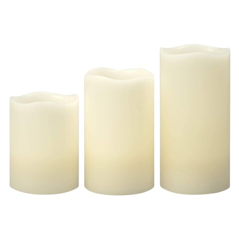 CANDLES SET OF 3 FLAMELESS IN COLR
