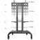 Mobile TV Cart TV Stand With Lockable Wheels for 32 to 70" Inch Plasma LCD LED Flat or Curved Screen TVs up to 100lbs - Height Adjustable (32-70 inch)