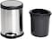Orchid Stainless Steel Trash Bins, Recycle Bins, Round Step Waste Bin with Soft Close Lid, Durable Cantilever Foot Pedal Mechanism Steel Step Trash Can Wastebasket, Garbage Container Bin (5 Litre)