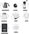 Coffee Maker 7 Piece with Portable Carry Case, Coffee Kettle with Thermometer, Drip Filter Coffee Share Pot,Filters,Coffee Scale,Double wall Mug,Manual Coffee Grinders
