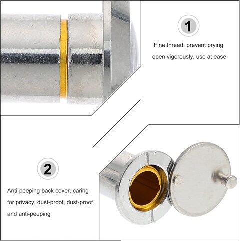 Generic Glass Lens Door Viewer Safety Door Viewer with Heavy Duty Privacy Cover