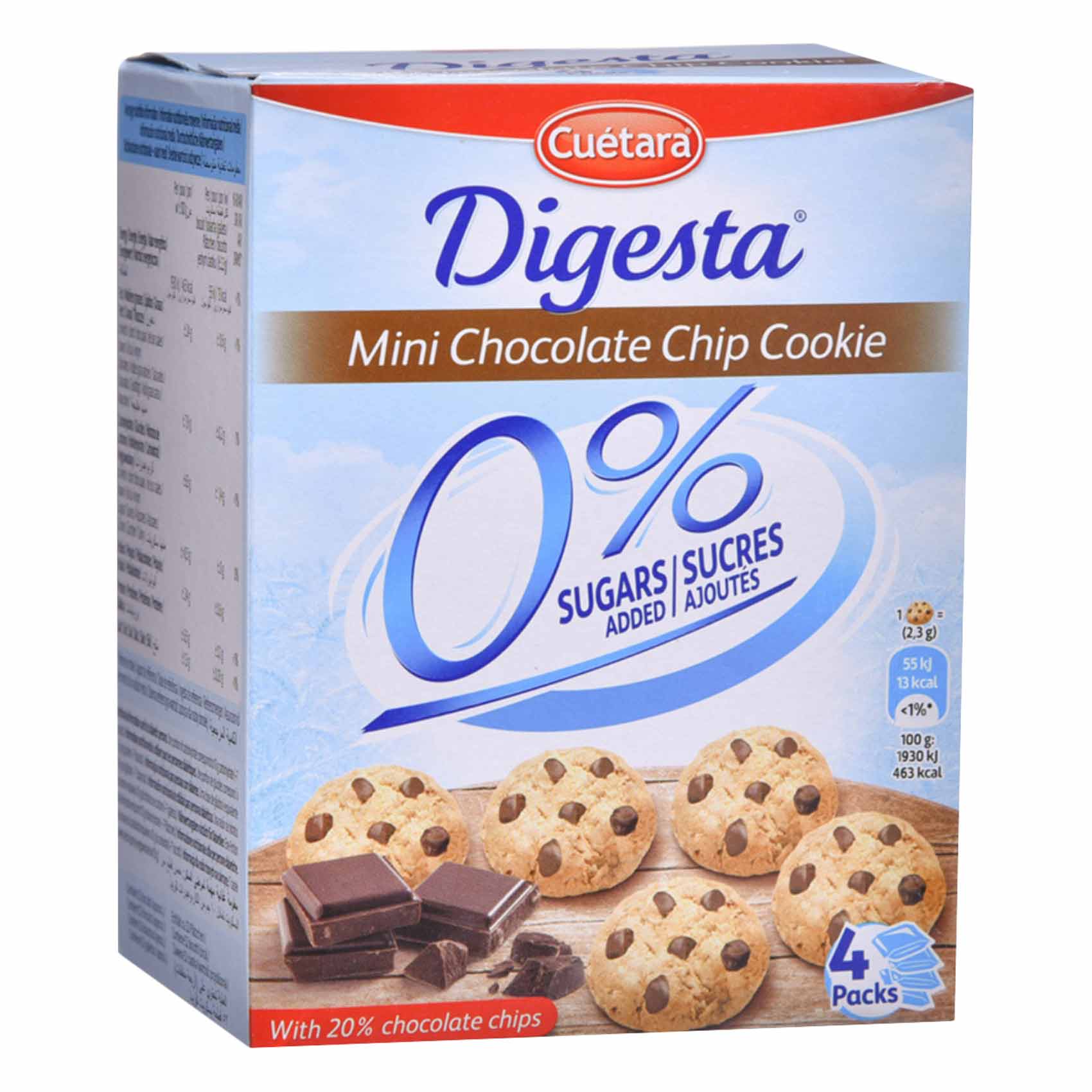 Cuetara Cookies Digesta Lite Mini Chocolate Chip 120 Gram product thumbnail 2