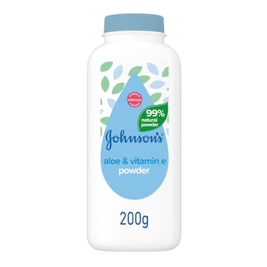 Johnson's Baby Aloe &amp; Vitamin E Baby Powder Talc-Free, Fresh Scent 200g