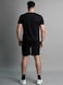 Mei Stylish Men T-Shirt And Shorts Set Suitable For Indoor And Outdoor, XXL Size, Black