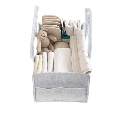 Generic-CK884 Protable Foldable Felt Storage Bag Kids Baby Clothes Toys Caddy Diaper Organizer