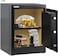 Rubik Safe Box With Biomatric Fingerprint Lock, Digital Touch And Key Lock For Money Jewelry Documents Home Office RB45AG (Size 45x35x30cm) (White)