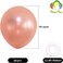 Party Time 20-Pieces 10 inches Metallic Rose Gold Balloons, Latex Balloons For Baby Shower, Bridal Shower, Valentine's Day, Wedding Decor &amp; Birthday Party Decoration - Party Supplies
