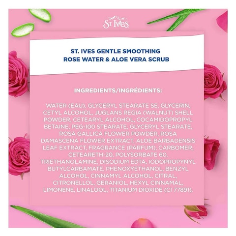 St.Ives Gentle Smoothing Rose Water And Aloe Vera Scrub 170g