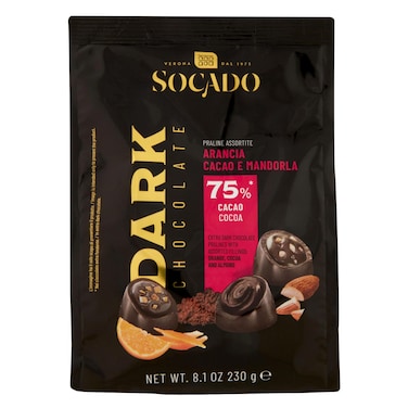 Socado Mandorla 75 Cocoa Dark Chocolate 230G