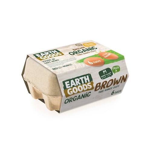 Buy Earth Goods Organic Free Range Eggs 6 PCS in UAE