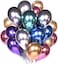 Erweicet 12Inch Metallic Balloons Assorted Multicolor Color Chrome Metallic Balloons For Party 50 Pcs 12 Inch Thick Latex Balloons For Party Decorations