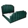In House Taj Velvet Bed Frame - Single - 200x90 cm - Dark Green