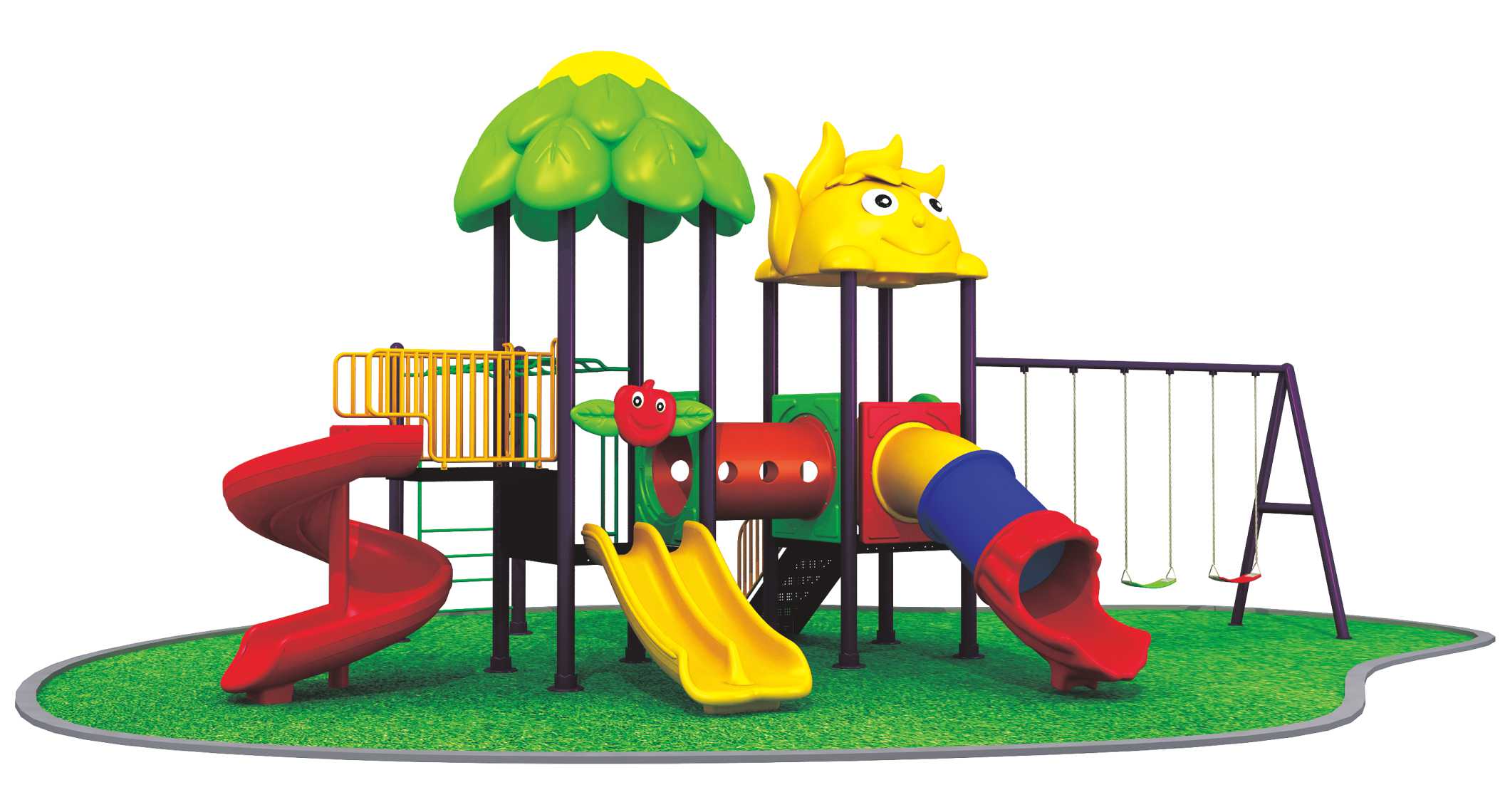 Rbwtoys Outdoor Play Toys Slide For Kids And Swing For Kids Playground Toys High Quality For Kids Activities Set Model No. RW-12005 Size 600&times;500&times;340cm