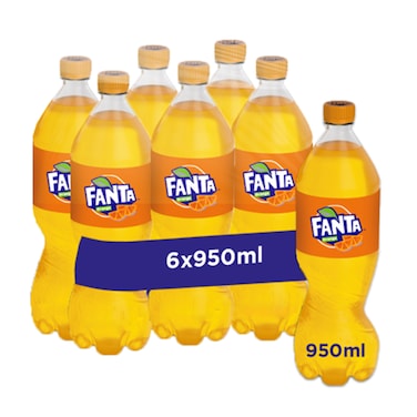 فانتا مشروب غازي - طعم برتقال - 950 مللي - 6 قطع
