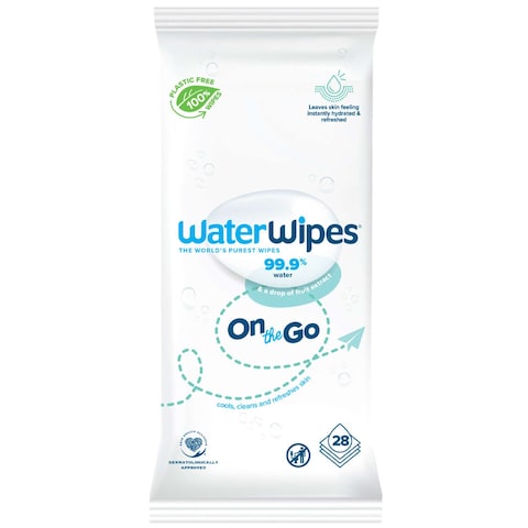 WaterWipes Plastic Free On the Go Wipes 28 Wet Wipes