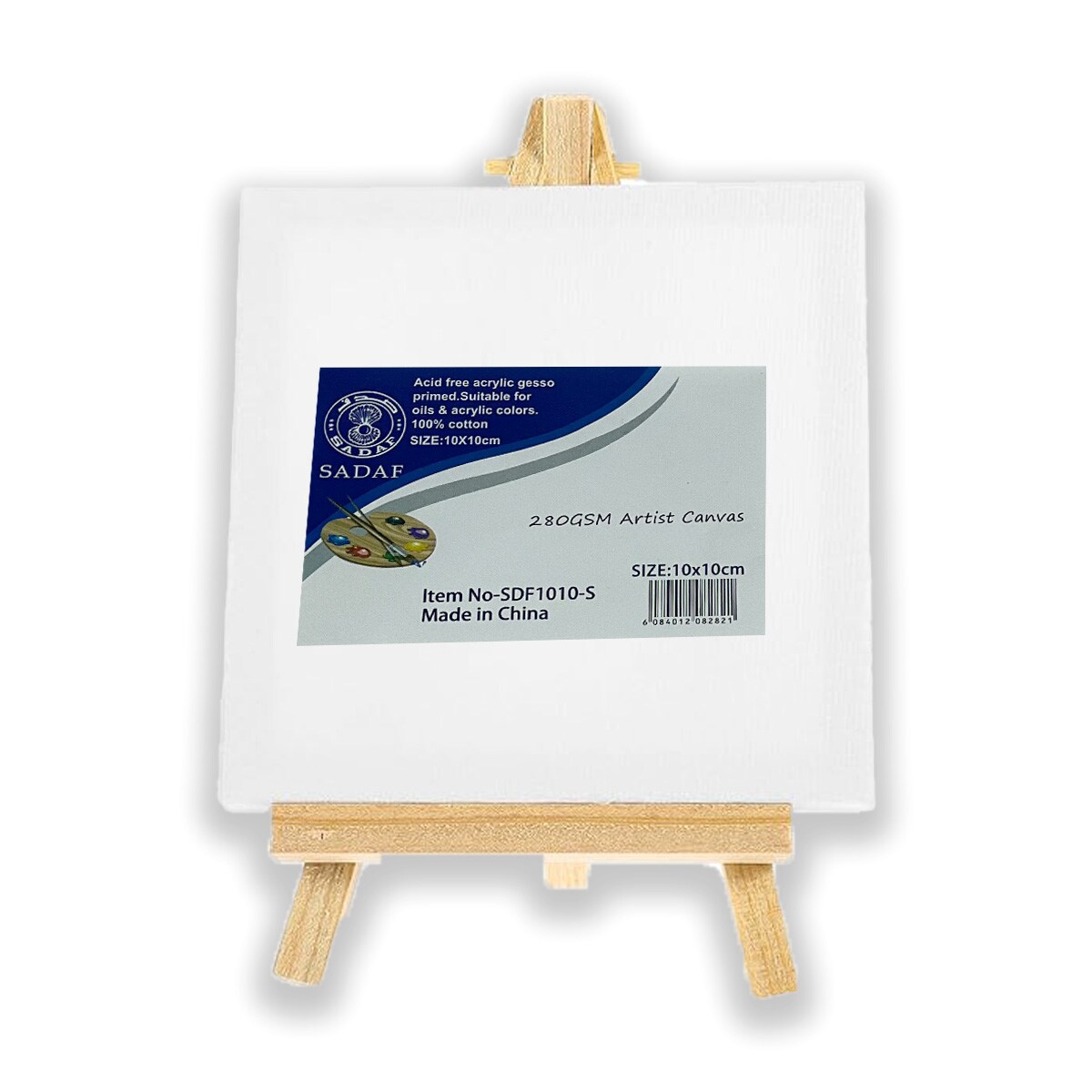 Buy CANVAS BOARD WITH EASEL STAND 10X10CM 280GSM Online | Carrefour UAE