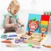 80 Pcs Magnetic Wooden Puzzle Clown Face Making Toys for 3+ aged Kids
