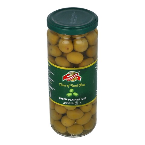 Italia Green Plain Olives 450/280 gr