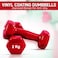 H PRO Dumbbell Weights  Unisex Adult Vinyl Coated Weights for Exercise &amp; Fitness   Dumbbells Comes in 2kg Pair  Set of 2 in Red