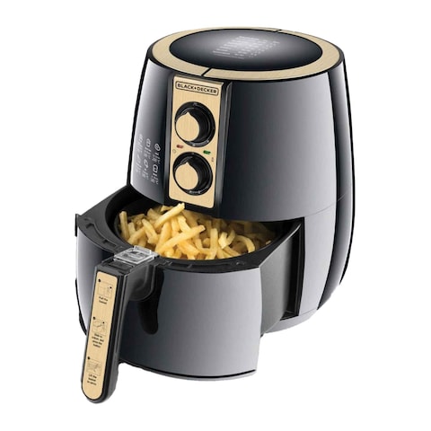 Black+Decker AF300-B5 Air Fryer 4L 1500W Black/Gold